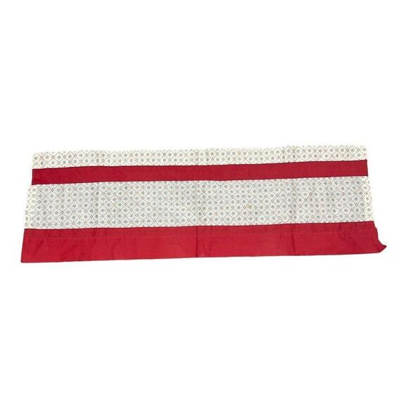 Red Chicken Print Farmhouse Style Valances Curtain Set Retro Kitchen Decor Craft - Picture 16 of 16